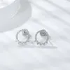 Kolczyki stadnorskie Moissanite Wedding Diamond 18K White Gold 925 Srebro dla kobiet 0,53ct D Color VVS1 Fine Biżuteria