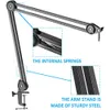 إكسسوارات Studio Lighting Quadcast S Microphone Boom Arm Stand Professional Huchice Duty Broadcast For Bracket Blue Lite 231101 متوافق