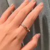 Vintage Hot Brand Halb Diamond Ring für Frauen Schmuck für Frauen Designer Pure Sterling Sier Ring Lady Party Schloss Ringe Hochzeitsgeschenk