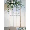 Decoração de festa decoração de festa nórdica arco de ferro flor faixa adereços prateleira de rack com papel dobrável plinths cilindro para aniversário de casamento dhrkz