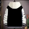 Herrjackor Mäns huva baseballtröja hösten Korean Casual Hooded Jacket Harajuku High Street Fashion Menkläder Högkvalitativ kappa 231101