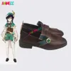 Chaussures de jeu animé Genshin Impact Venti, accessoires, chaussures de barde, ton sourd, bottes de Cosplay pour femmes, hommes et filles