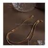 Chain Link Chain Sell 316L Stainless Steel Gold Sier Plated Two Layer Bracelet For Women Charm Trendy Jewelry Drop Delivery Dhgarden Dhlag