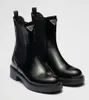 Inverno elegante mulheres monólito couro escovado tornozelo bota fivela martin botas de couro preto sola de borracha senhora botas de motocicleta conforto andando EU35-42