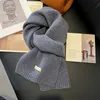 Scarves Knitted Scarf Women 100% Wool Winter Warm Bright Solid Color Design Thickened Shawl Soft Cashmere Pashmina Neck 231101