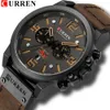 Armbandsur Watch for Men Top Brand Luxury Curren Fashion Leather Quartz Watches Date Business Sport Manlig armbandsurklocka Montre Homme 231101