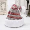 Berets wysokiej jakości płatek śniegu zagęszczony dzianin wełniany materiał świąteczny Święty Mikołaj Claus