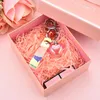 Keychains Cute Love Glowing Heart Keychain Car Key Holder For Friends Gifts Acrylic Luxury Bag Charm Handbag Accessories Keyring