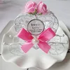 Heart-shaped Metal White Carriage Candy Chocolate Box Girls Princesses Birthday Party Sweets Boxes Wedding Favours Decoration Xmas Gift Wrap LT614