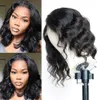 Glueless Full Lace Wig Natural Wave Wavy Lace Bob Wigs Adjustable Lace Front Wig Pre Plucked with Baby Hair Human Virgin Hair New Style 10-16inch Greatremy Factory