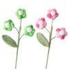 Dekorativa blommor 2 PCS Artificial Fake Puff 6 Head Sticked Flower Bouquet Faux DIY Arrangement för Wedding Bridal Home