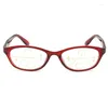 Lunettes de soleil Lunettes de lecture Femmes Mode Smart Ovale Pleine jante Progressive Multifocus Anti-blu Rouge Violet 1 1.5 2 2.5 3 3.5 4