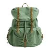 School Bags Oil Waxed Canvas Traveling Students Rucksacks Large Capacity Laptop Daypacks Pure Cotton Leather Backpacks 2023