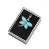 Pendant Necklaces Wholesale Natural Animal Stone Charm Butterfly Beads Fit Necklace Making 12pcs/lot For 2023