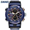 Smael Sport Watch Men Wodoodporne zegarki LED Digital Stopwatch Big Dial Clock dla mężczyzn 8038 Relogio Masculino Quartz 220329250D