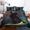Постилочные наборы постельных кусочков печатные модные тренды пуховой крышки с наволочкой мужской кровать роскошная реактивная печать Современное одеяло