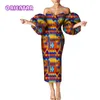 Ethnic Clothing African Dresses For Women Wax Print Maxi Dress Dashiki Fashion Lady Strapless Party Wear Plus Size 6XL WY9257