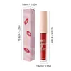 Lip Gloss À Prova D 'Água Matte Sexy Vermelho Nu Rosa Veludo Líquido Batom Pigmento Esmalte Escuro Longa Duração Mulheres Maquiagem 1 PCS