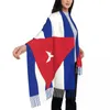 Шарфы с флагом Кубы, шарф с кисточками, женские мягкие кубинские патриотические шали, женские зимние шарфы