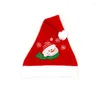 Décorations De Noël 1pc Père Noël Bonhomme De Neige Elk Chapeaux Casquettes Rouges Pour Adultes Et Enfants Décoration De Noël Cadeaux De L'Année Fournitures De Fête À La Maison