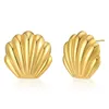 Stud -oorbellen voor vrouwen goud vergulde piercing famale Conch mode accessoires 2023 sieraden groothandel