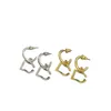 Chic Gold Earrings Designer Woman 18K Gold Charm Stud Earrings Jewelry Christmas Gift