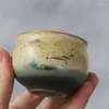 أكواب صحن Luwu Ceramic Teacup المصنوع يدويًا كوب الشاي الصيني 100 مل