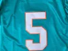 Ray Finkle #5 Ace Ventura Pet Detective Movie Mannen Voetbal Jersey Gestikt Teal Retro S-XL Hoge Kwaliteit Gratis Verzending