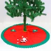 Christmas Decorations Round Tree Skirt Santa Claus Pattern Home Decor Xmas Festive Supplies