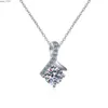 Trendigt halsband 2023 Sterling Silver Missonite Diamond Necklace 925 Silver Zircon Jewelry Tennis Chain Halsband för kvinnor