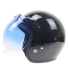 Casques de moto Casque Bubble Shield Open Face Visor Casco Moto Lens Capacete