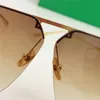 New fashion design butterfly-shape cat eye sunglasses 1065 metal half frame rimless lenses popular style versatile outdoor UV 400 protection glasses