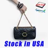 Bolsos de diseñador Bolso de mano Bolso de mano Moda Mujer Marmont Classic Cross Body 3 Tamaños Lujos Cuero genuino con número de serie 2023 Nuevo stock en EE. UU.