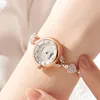 Horloges WEDERGEBOORTE Rose Gold Dames Horloges Voor Dames Pols Quartz Dropship Luxe roestvrijstalen band armbandhorloge