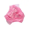 Abbigliamento per cani Biancheria intima alla moda Pantaloni mestruali per animali domestici a prova di perdite Soft Puppy Bowknot Pannolino Prevenzione delle infezioni