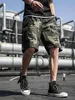 Herren-Shorts, zufälliger Camo-Druck, Pattentasche, Kordelzug in der Taille, Cargo AEchoice 230403