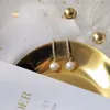 Studörhängen 2023 Summer Sterling Natural Freshwater Pearl Slim Fit Retro Barock Elegant Light Luxury Sweet Originalitet Ear Ring Smycken