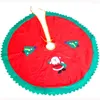 Christmas Decorations Round Tree Skirt Santa Claus Pattern Home Decor Xmas Festive Supplies