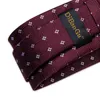 Bow Ties Dark Red Blaid Silk Silk for Men Classic 8cm Business Party Party Association