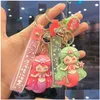 Kunst en ambachten sleutelhangers cartoon Creative Mermaid Princess Key Chain Cute Girl Heart Poll Bag Pendant vriend Small Gift Drop Delive Dhgzx