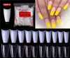 500PCSPACK CLEAR Natural False Acrylic Nail Tips Half Cover French Coffin Fake Nails For Extension FingerNails UV Gel Manicure4273161