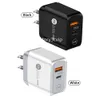 Szybkie ładowanie 18W 20 W USB C PD ładowarka UE US AC Home Home Power Adapters dla iPhone'a 14 15 Pro Max Samsung F1