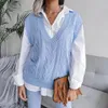 Maglioni da donna 2023 Autunno Inverno Donna maglione lavorato a maglia gilet casual pullover senza maniche 231102