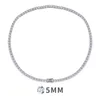 925 Sterling Silver Vermeil VVS Diamond Chains 3mm 4mm 5mm Moissanite Tennis Chain Iced Out Tennis Armband Moissanite Chain Chain