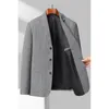 Męskie garnitury Blazers Business Fashion Business Korean dżentelmen Wool Gentleman Trend Slim Hongkong Style British Style Casual Wedding Blazer 231102