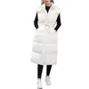 Women's Vests Solid Color Hooded Loose Sleeveless Down Padded Jacket Vest With Double Large Women S Winter Sweater