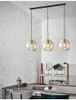 Pendant Lamps Nordic Creative Minimalist Restaurant Living Room Stairs Cafe Bar Modern Industrial Style Single-Headed Glass Chandelier