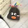 2023 Cute cute cute funny designer brand parent-child cashmere knitted woolen hat autumn and winter face small luxury cartoon warm ear hat new parent-child