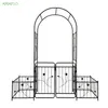 Металлические садовые арки с воротами 79,5 '' x 86,6 '' 'скалолазания поддерживают розовые клематис арх