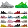 Hommes Femmes 17FW Triple S Papa Chaussures Sneaker Clear Bubble Bottom Noir Rouge Rose Vert Jaune Gris Multi Couleur Vieux Grand-père Entraîneur Sport Baskets Chaussures Taille 36-45